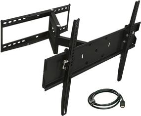 img 4 attached to Full Motion TV Wall Mount by Mount-It! - Center & Corner Installation, Tilt, Extend, Articulating TV Wall Bracket - Fits up to 65 Inch TVs - MI-346L