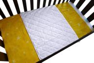 high-quality waterproof bamboo sheet saver for baby cribs - soft pad cover with long ties for mattress protection. ensure peaceful sleep for your newborn - larger size than other crib pads (white) logo