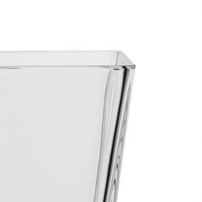 img 1 attached to 🌸 AmazonCommercial Square Glass Flower Vase Set - Clear, 32.4 oz (Pack of 2) for Stunning Décor