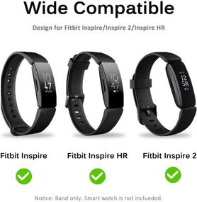 img 3 attached to Miimall Совместимый браслет Fitbit Inspire/Inspire 2/Inspire Hr из мягкой регулируемой ткани Нейлоновый эластичный заменяемый ремешок заменяющий Fitbit Inspire/Inspire 2/Inspire Hr (синий Маргаритка)