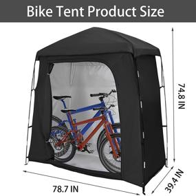 img 3 attached to 🚲 VASALAID Bike Storage Shed Tent: Durable, Portable and Foldable Black Bike Cover Tent for Easy Outdoor Tools Storage