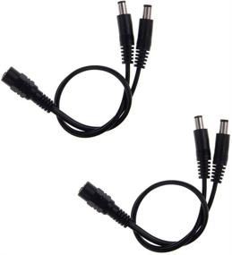 img 4 attached to 💡 Bronagrand 2pcs DC Power Adapter Splitter Cable - 1 Female to 2 Male 5.1mm X 2.1mm - Ideal for CCTV Security Cameras and LED Strip Lights