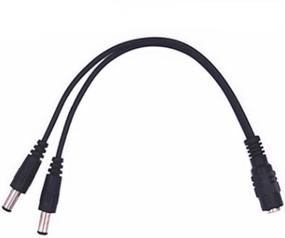 img 1 attached to 💡 Bronagrand 2pcs DC Power Adapter Splitter Cable - 1 Female to 2 Male 5.1mm X 2.1mm - Ideal for CCTV Security Cameras and LED Strip Lights