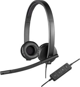 img 3 attached to 🎧 Logitech H570e USB Wired Headset - Black | Stereo Headphones with Noise-Cancelling Mic, In-Line Controls, Mute Button | Indicator LED | Compatible with PC/Mac/Laptop