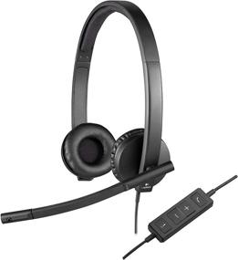img 4 attached to 🎧 Logitech H570e USB Wired Headset - Black | Stereo Headphones with Noise-Cancelling Mic, In-Line Controls, Mute Button | Indicator LED | Compatible with PC/Mac/Laptop