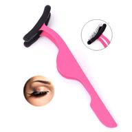 👁️ hoyuji pink eyelash applicator & extension tweezers with silicone sleeve - effortless application, removal & repair of magnetic eyelashes - enhance your eyelashes logo