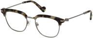 eyeglasses moncler 055 coloured havana men's accessories logo