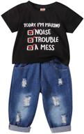 👕 adorable printed t shirt clothes for boys' toddlers - a must-have in their clothing collection logo