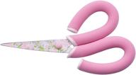 🌸 it's academic pillow grips 8-inch scissors: floral blade, pink - comfort handles for effortless cutting logo