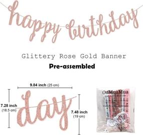 img 1 attached to 🌸 Stunning Pink Rose Gold Birthday Party Decorations Set - Glittery Happy Birthday Banner, Pom Poms, Dots Garland, and Tassel Garland - Perfect Party Décor