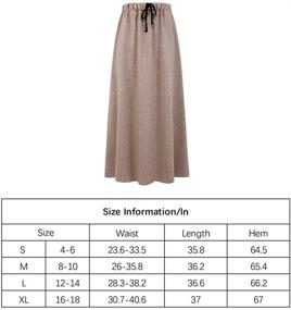 img 1 attached to Ylingjun Women's Winter Skirt - Long Flared Jersey Skirt with Warm Fleece Lining and Elastic Waist