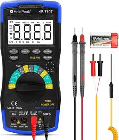 img 4 attached to 🔧 HOLDPEAK HP-770T: 6000 Counts TRMS Digital Multimeter CATIII 1000V – Auto Ranging, Data Hold, NCV, AC/DC Amp Ohm Volt Meter with Thermometer, Backlit, and More!