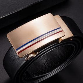 img 2 attached to Dubulle Genuine Leather Automatic Adjustable Men's Accessories for Belts