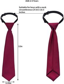 img 3 attached to 👔 Sucrain 5pcs Pre-tied Adjustable Neck Strap Ties for Boy's Wedding, Graduation & School Uniforms