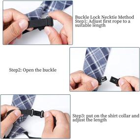 img 1 attached to 👔 Sucrain 5pcs Pre-tied Adjustable Neck Strap Ties for Boy's Wedding, Graduation & School Uniforms