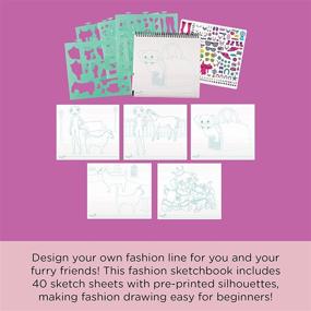 img 3 attached to 🐾 Pet Lovers Fashion Full Size Sketch Portfolio by Fashion Angels - Assorted Styles