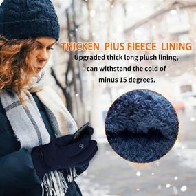 img 2 attached to ❄️ Winter Gloves Men Women - Touchscreen Thermal Gloves: Anti-Slip Waterproof, Cold Weather Warm Gloves for Running, Hiking, Skiing