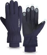 ❄️ winter gloves men women - touchscreen thermal gloves: anti-slip waterproof, cold weather warm gloves for running, hiking, skiing logo