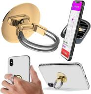 📱 aduro phone ring holder [3-in-1] - идеальный золотой аксессуар для iphone & samsung galaxy: кольцо, держатель, крепление на вентиляционное отверстие в автомобиле логотип