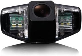 img 4 attached to 🚗 Улучшенная видимость: 170° видео камера заднего вида, интегрированная в номерной знак - Honda Accord / Acura TSX / Pilot / Civic / Odyssey.