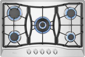 img 4 attached to Empava 30-Inch Stainless Steel Gas Cooktop with 5 Burners - Model 30XGC21