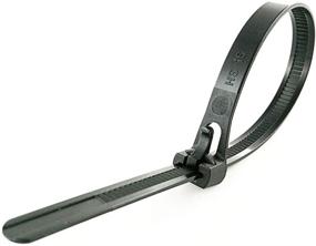 img 4 attached to 🔗 HS 6 Inch Releasable Cable Ties: 100 Pack of Adjustable Wire Cable Ties for Heavy Duty Applications - Reusable Small Black Zip Ties for PC and Cord Management