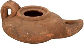img 2 attached to Herodian Classic Clay Oil Lamp with Handle - Replica Ancient Artifact for Hanukkah & Judaica/Christian Gift - Includes Certificate of Authenticity