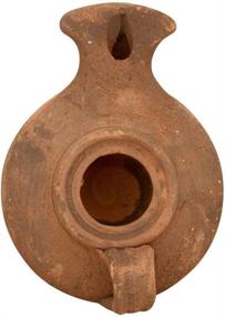 img 3 attached to Herodian Classic Clay Oil Lamp with Handle - Replica Ancient Artifact for Hanukkah & Judaica/Christian Gift - Includes Certificate of Authenticity