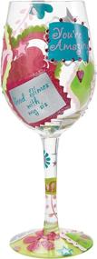 img 1 attached to 🍷 Hand-painted Artisan Wine Glass - Designs by Lolita, 15 oz. - Perfect for Sisters & BFFs