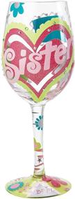 img 3 attached to 🍷 Hand-painted Artisan Wine Glass - Designs by Lolita, 15 oz. - Perfect for Sisters & BFFs