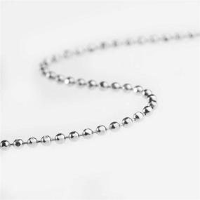 img 3 attached to 💎 S-Quisite Sterling Silver Bead Chain Necklace: Elegant Diamond Cut, Adjustable length (16-20 inch)