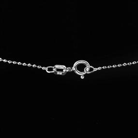 img 1 attached to 💎 S-Quisite Sterling Silver Bead Chain Necklace: Elegant Diamond Cut, Adjustable length (16-20 inch)