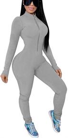 img 2 attached to XXTAXN Womens Bodycon Jumpsuit Rompers Women's Clothing in Jumpsuits, Rompers & Overalls