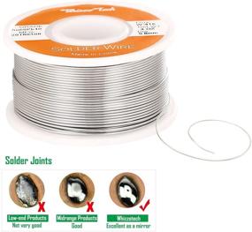 img 3 attached to 🔥 Whizzotech Solder Wire 60/40 Tin/Lead with Flux Rosin Core - 0.032 Inch Diameter for Electrical Soldering (4oz/100g/0.22lb)