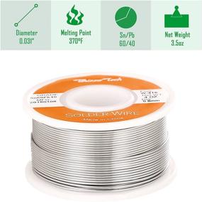 img 2 attached to 🔥 Whizzotech Solder Wire 60/40 Tin/Lead with Flux Rosin Core - 0.032 Inch Diameter for Electrical Soldering (4oz/100g/0.22lb)