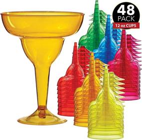 img 3 attached to 🍹 Pack of 48 Disposable Plastic Margarita Glasses