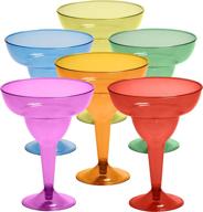 🍹 pack of 48 disposable plastic margarita glasses logo