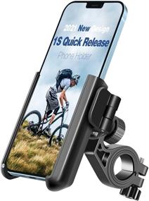 img 4 attached to 🚲 Tiakia Bike Motorcycle Phone Holder, 2021 Quick Release Universal Bicycle Mount – Anti Shake, 360° Rotation, Tool-Free Installation – Scooter Bike Holder for 3.5-7.0 inches Smartphones