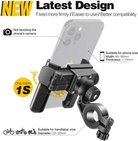 img 3 attached to 🚲 Tiakia Bike Motorcycle Phone Holder, 2021 Quick Release Universal Bicycle Mount – Anti Shake, 360° Rotation, Tool-Free Installation – Scooter Bike Holder for 3.5-7.0 inches Smartphones