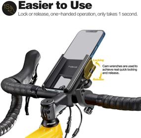 img 2 attached to 🚲 Tiakia Bike Motorcycle Phone Holder, 2021 Quick Release Universal Bicycle Mount – Anti Shake, 360° Rotation, Tool-Free Installation – Scooter Bike Holder for 3.5-7.0 inches Smartphones