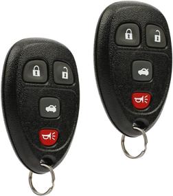 img 2 attached to 🔑 Chevy Cobalt Malibu/Buick Allure Lacrosse/Pontiac G5 G6 Grand Prix Solstice/Saturn Aura Sky Key Fob Remote (Part # 15252034) - Set of 2