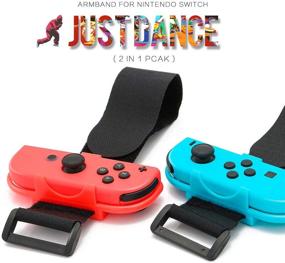 img 4 attached to 🎵 Dance-Aid Wrist Bands for Just Dance 2021 Switch - Blue and Red (Suitable for Thin Wrists - 3.15-7.5 inches Circumference)