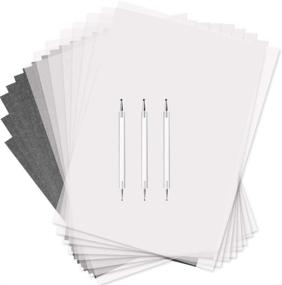 img 4 attached to 📏 Selizo 150 Pcs Tracing Paper and Carbon Paper Set with Tracing Stylus - Perfect for Wood Burning, Wood Carving, and Tracing Projects