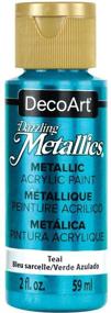 img 2 attached to 🎨 Vibrant Teal Delight: Deco Art Dazzling Metallics Paint, 2-Ounce Sparkling Paint for Creative Projects