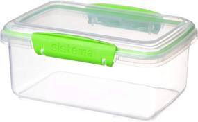 img 2 attached to 🍃 Clear/Green KLIP IT Accents Collection Food Storage Containers, 28-Piece Set