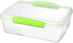 img 1 attached to 🍃 Clear/Green KLIP IT Accents Collection Food Storage Containers, 28-Piece Set