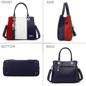 img 2 attached to 👜 Stylish Women's Handbags with Versatile Internal Pockets in Beautiful Color Combinations