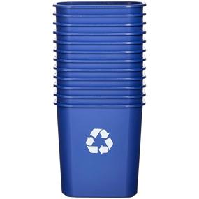 img 3 attached to 🚮 Amazon Basics 3 Gallon Recycling Waste Basket, Blue, 12-Pack: Efficient and Eco-Friendly Solution