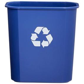 img 2 attached to 🚮 Amazon Basics 3 Gallon Recycling Waste Basket, Blue, 12-Pack: Efficient and Eco-Friendly Solution