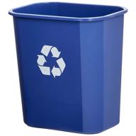 🚮 amazon basics 3 gallon recycling waste basket, blue, 12-pack: efficient and eco-friendly solution logo